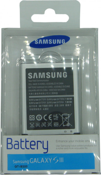 Akku Original Samsung EB-L1G6LLU, EB-L1G6LLUC für Galaxy S3 i9300, Galaxy S3 LTE i9305, im Blister
