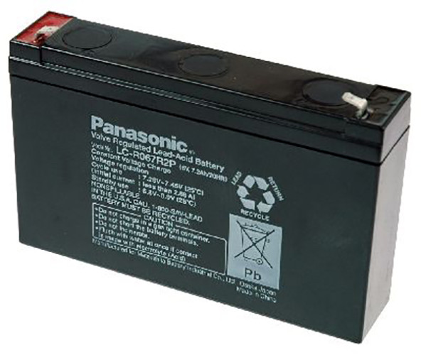 Blei-Akku Panasonic LC-R067R2P, 6 Volt, 7,2 Ah
